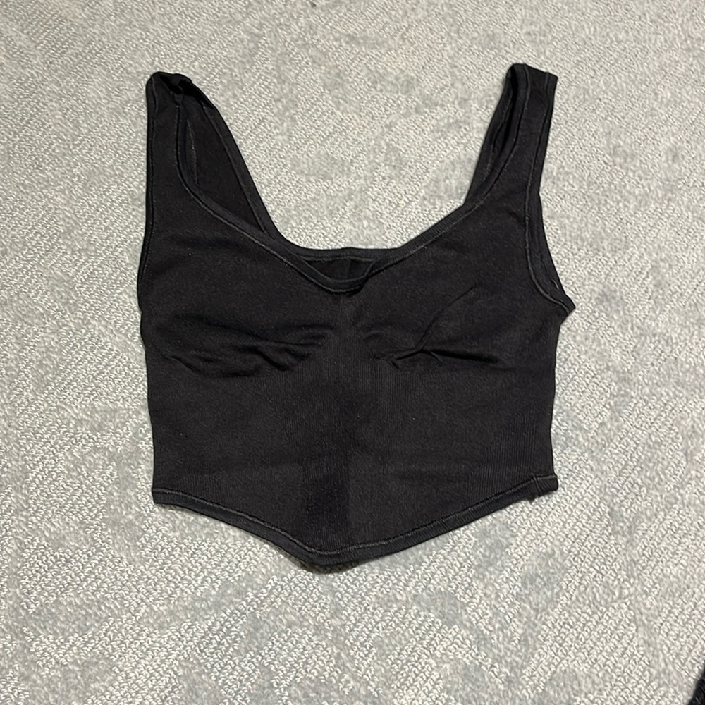Black Bustier Crop Top